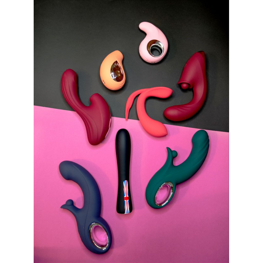 Разное - Вибратор-кролик с вакуумной стимуляцией Chisa Kissen Nymph, силиконовый, красный, 18 х 3.5 см 10