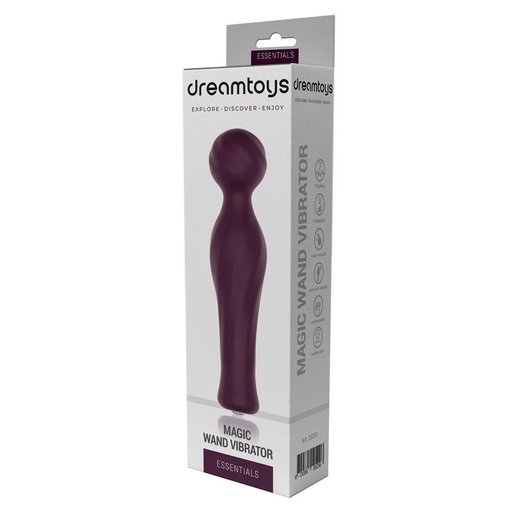 Для LGBTQ+ - Вибратор-микрофон Dream Toys Essentials Magic Wand со стразом, бордовый, 16,5 см 1