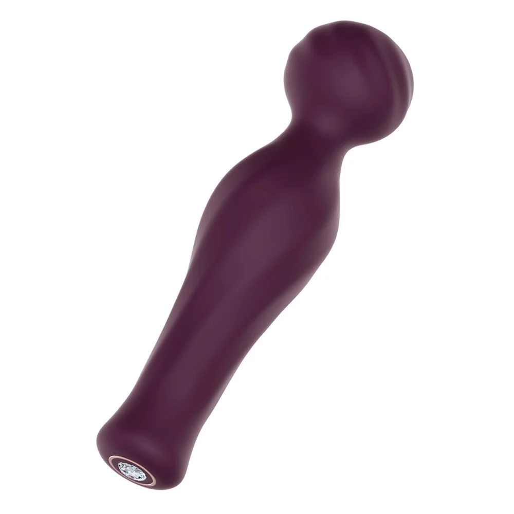 Для LGBTQ+ - Вибратор-микрофон Dream Toys Essentials Magic Wand со стразом, бордовый, 16,5 см 4