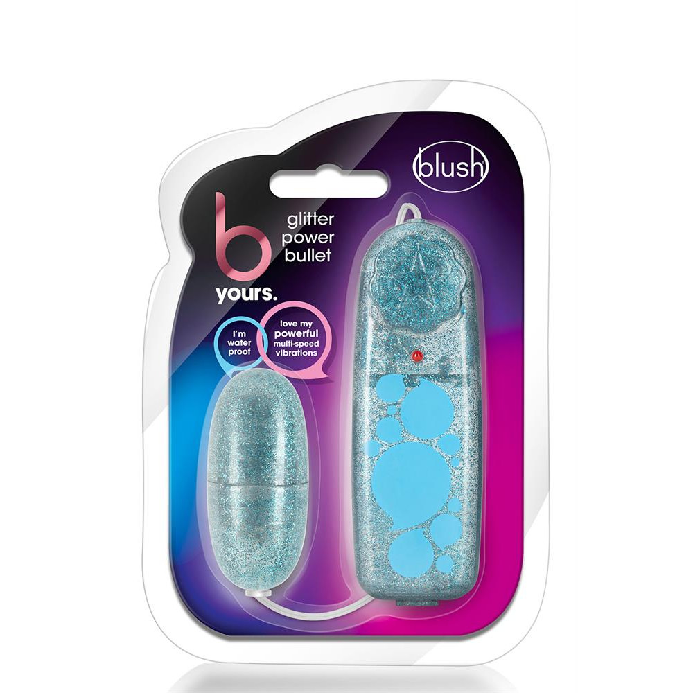 Вагінальні кульки та тренажери - Вібратор-яйце з пультом управління B Yours, синє, 5,7 × 2,5 см 4