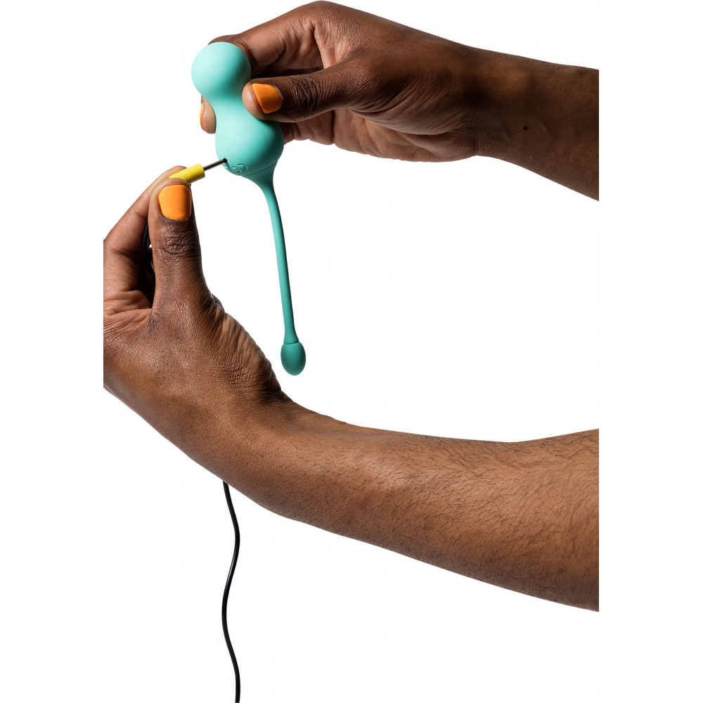 Різне - Віброяйце з дистанційним пультом керування Romp Cello, бірюзовий 6