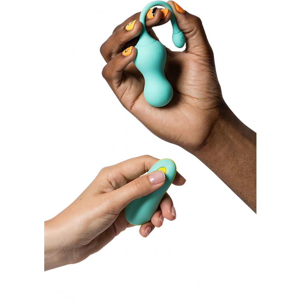 Різне - Віброяйце з дистанційним пультом керування Romp Cello, бірюзовий 4