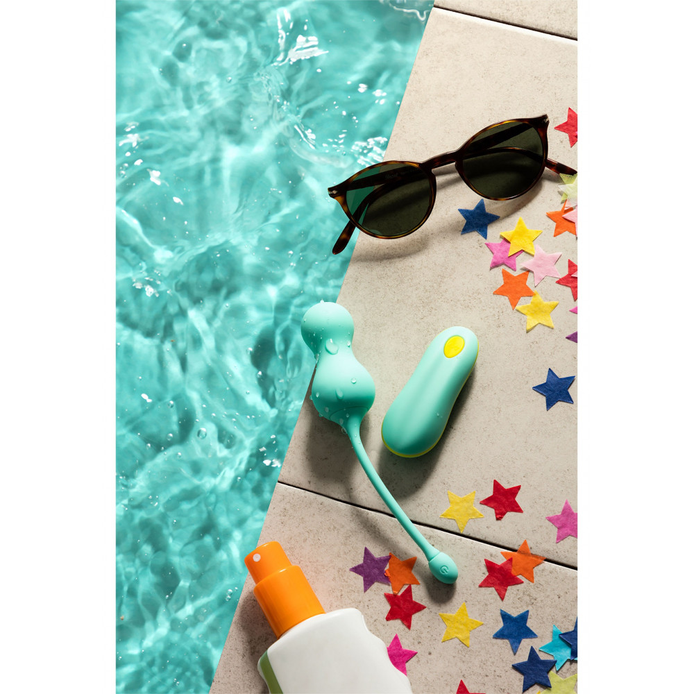 Різне - Віброяйце з дистанційним пультом керування Romp Cello, бірюзовий 12