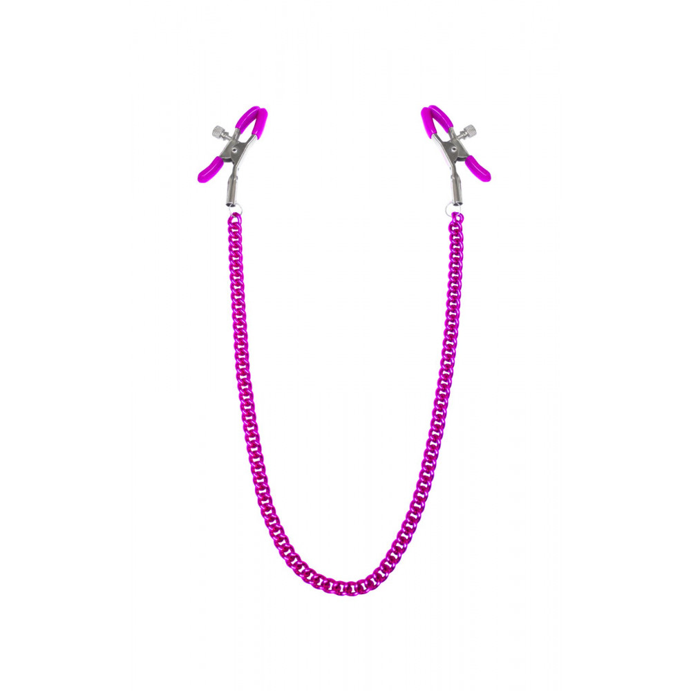 Интимные украшения - Зажимы для сосков с цепочкой Feral Feelings - Nipple clamps Classic, розовый