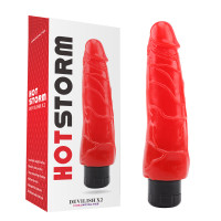 Вібратор реалістичний на батарейках Chisa Hotstorm Devilish X2, червоний