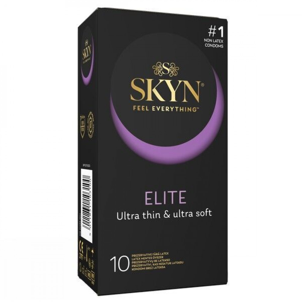 Секс игрушки - Безлатексные премиум-презервативы SKYN Elite 10 шт (мятая упаковка!!!)