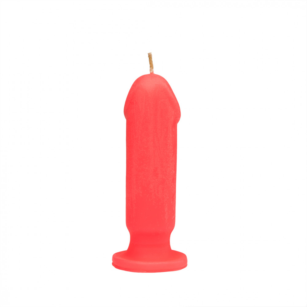 Массажные масла и свечи - Свеча LOVE FLAME - Dildo S Red Fluor, CPS04-RED 3