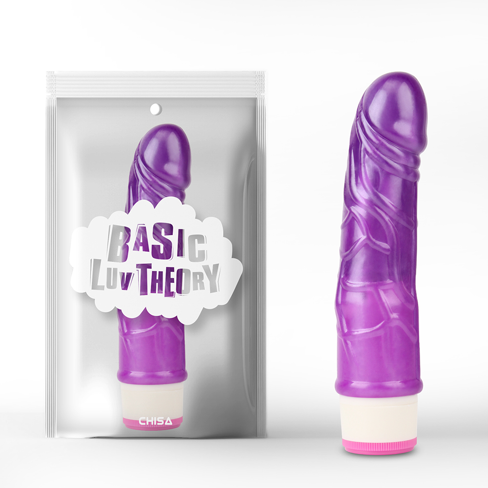 Вибраторы реалистичные - Вибратор Chisa Basic Luv Theory Stud Rod-Purple17.5 см