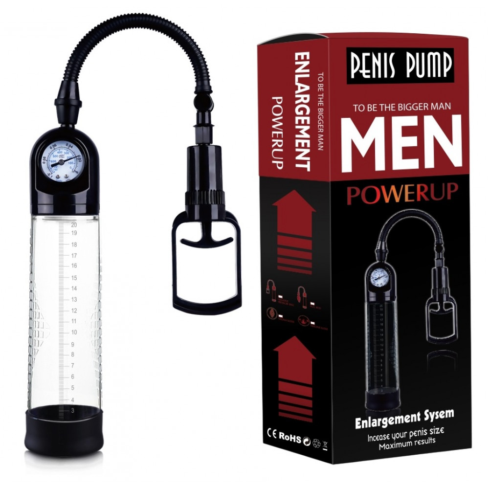 Різне - Вакуумна помпа з манометром CANWIN Penis Pump Men Powerup - P928