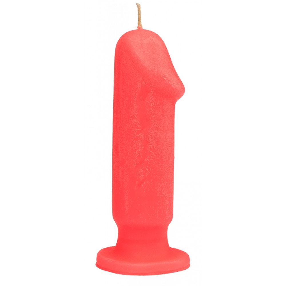 Массажные масла и свечи - Свеча LOVE FLAME - Dildo S Red Fluor, CPS04-RED