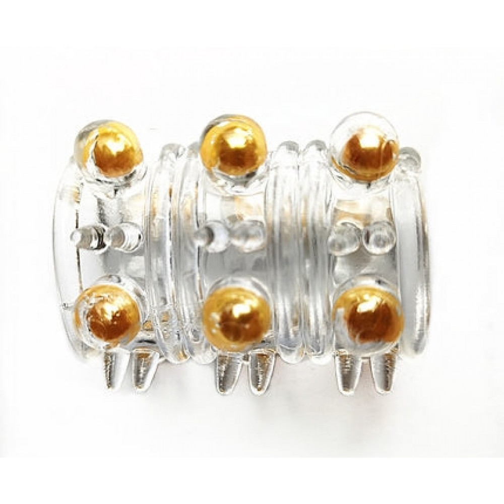 Разное - Насадка стимулирующая AR028-07 Gold, ( 1 шт ) 1