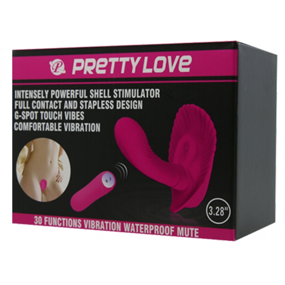 Вибратор - Вибробабочка с стимулятором клитора PRETTY LOVE - Powerful Shell Stimulator , BI-014368W-3 1