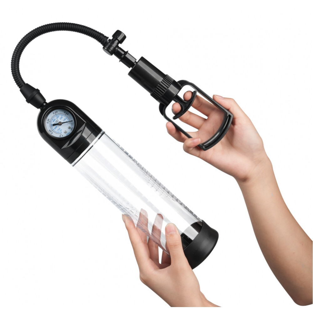 Різне - Вакуумна помпа з манометром CANWIN Penis Pump Men Powerup - P928 3