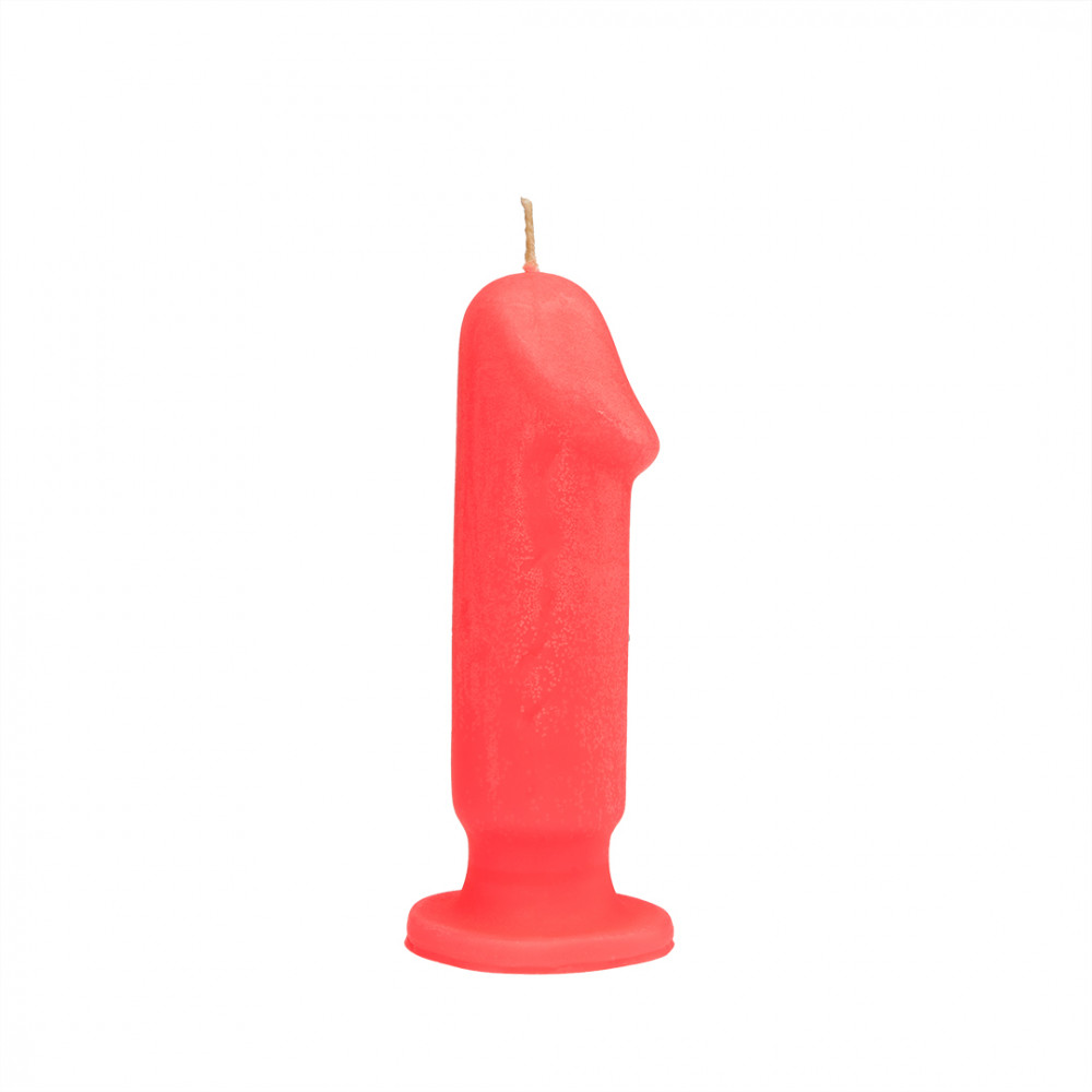 Массажные масла и свечи - Свеча LOVE FLAME - Dildo S Red Fluor, CPS04-RED 2