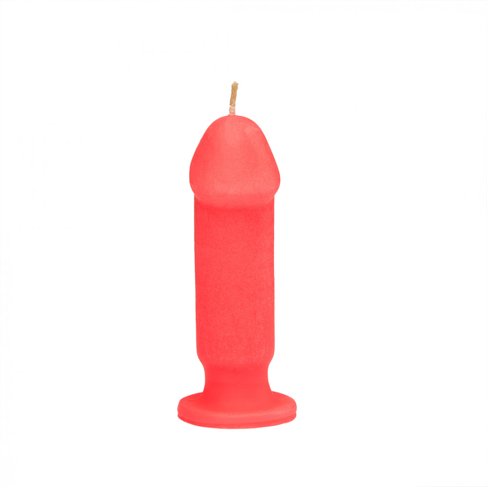 Массажные масла и свечи - Свеча LOVE FLAME - Dildo S Red Fluor, CPS04-RED 1