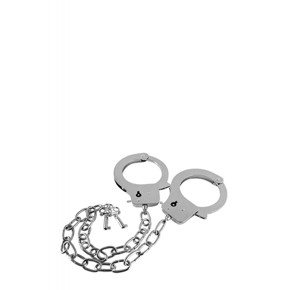 БДСМ игрушки - Металлические наручники GP METAL HANDCUFFS LONG CHAIN