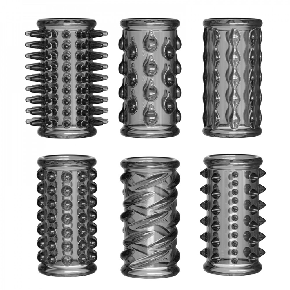 - Набір із 6 стимулюючих насадок на пеніс Meleon - Ejaculation Control Rings, SPS-50 1