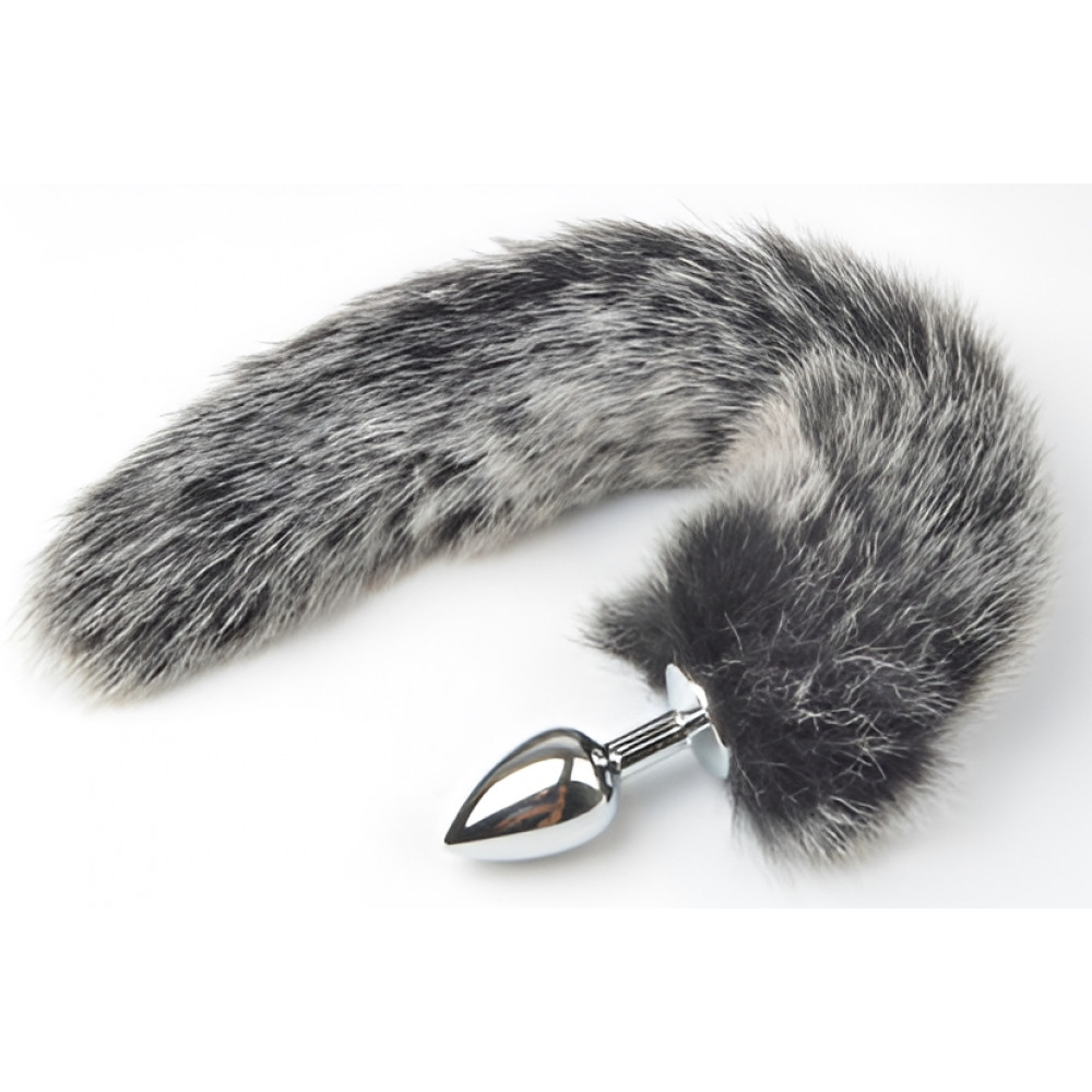 Анальные игрушки без вибрации - Анальная пробка с хвостом SKN-L06 ( размер S )