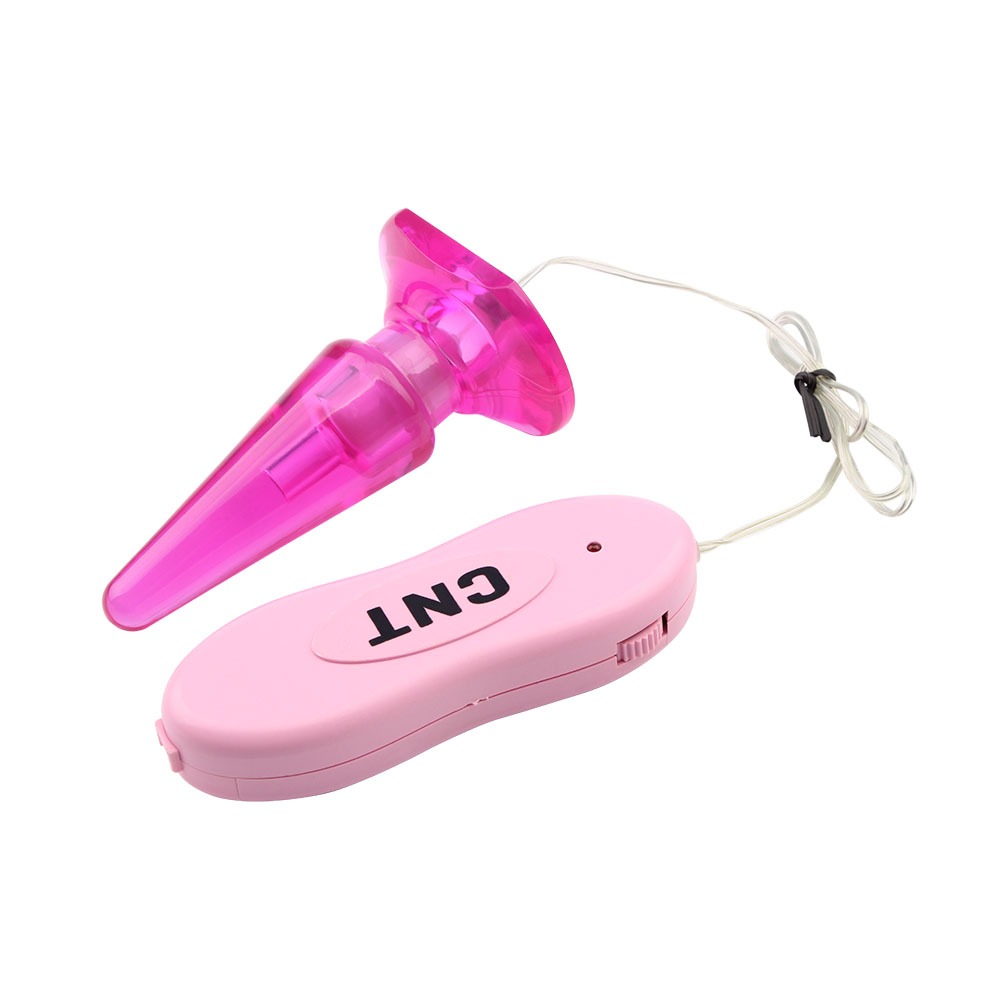 Анальные игрушки с вибрацией - Анальная пробка с вибрацией и пультом Chisa Hi-Basic розовая 2