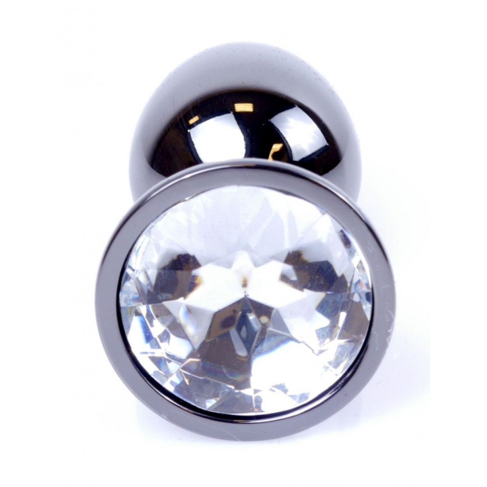 Анальные игрушки - Анальная пробка Boss Series - Jewellery Dark Silver PLUG Clear S, BS6400030 7