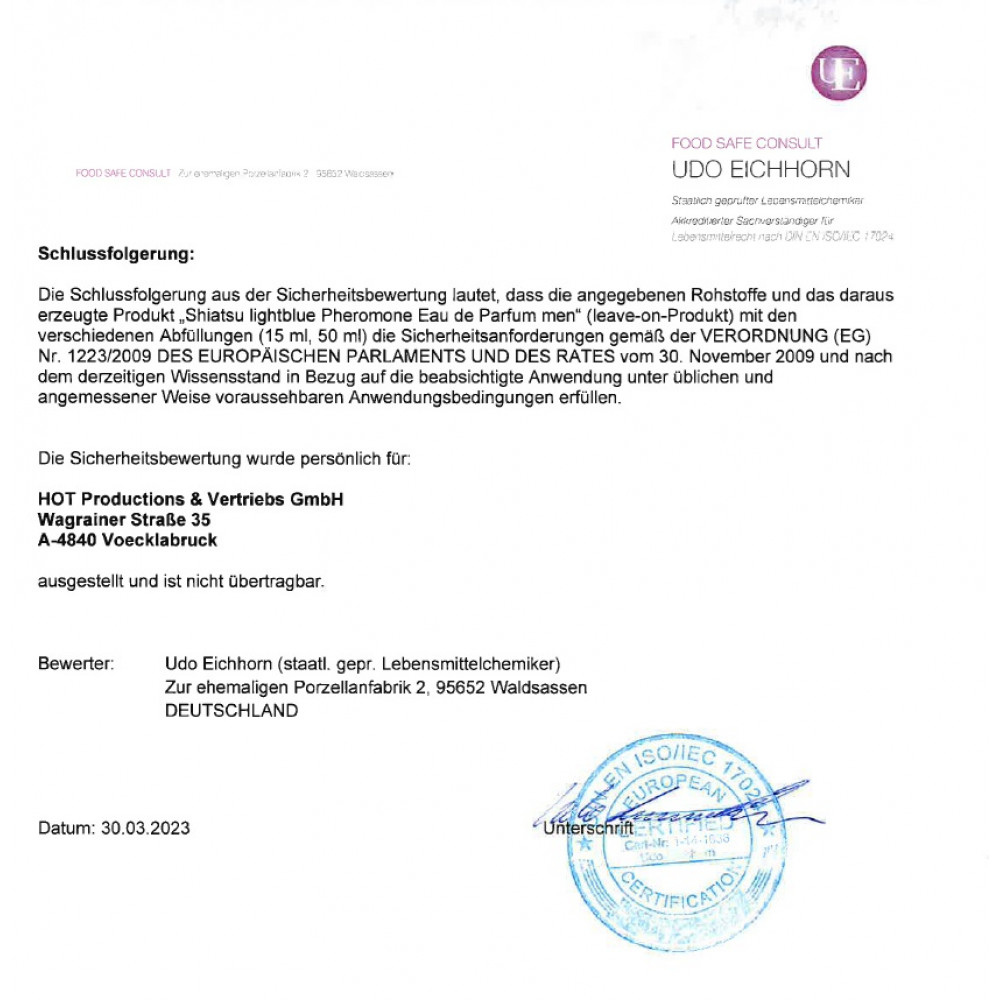 Разное - Духи с феромонами мужские SHIATSU Pheromone Fragrance men lightblue, 15 мл 7