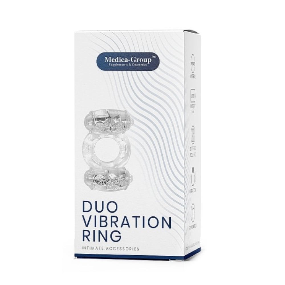Різне - Подвійне віброкільце Medica Group Duo Vibration Ring, прозорий