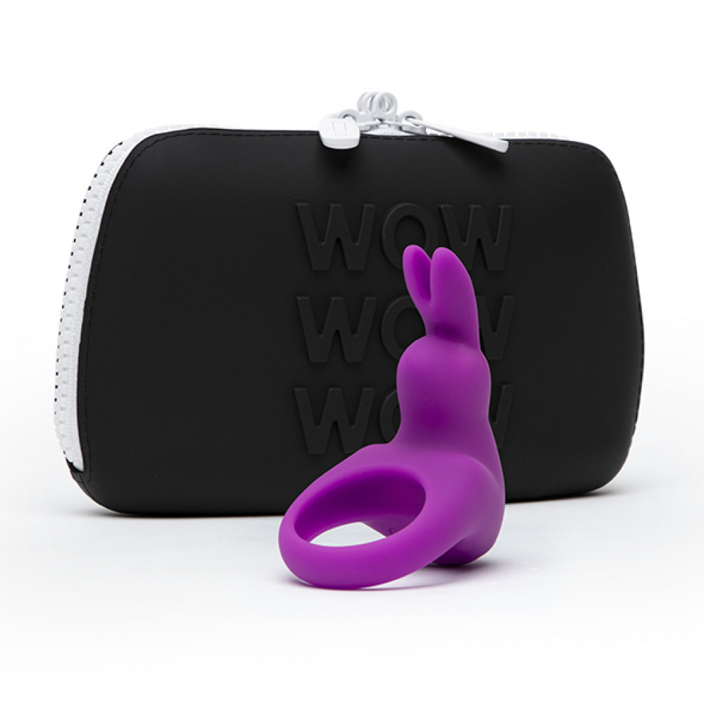 Эрекционные кольца с вибрацией - Эрекционное кольцо+сумочка для хранения Happy Rabbit Cock Ring Kit (2 Piece)
