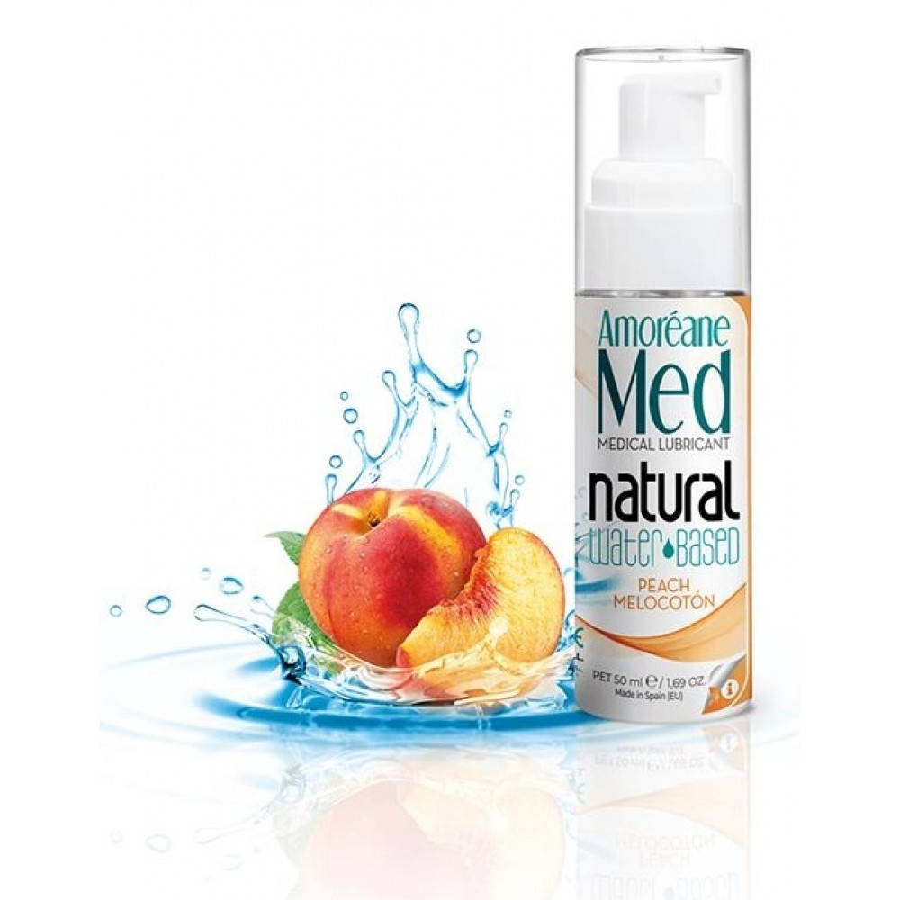 Лубриканты - Гель-любрикант AM. Peach Water Based Lubricant с фитопланктоном, 50 мл