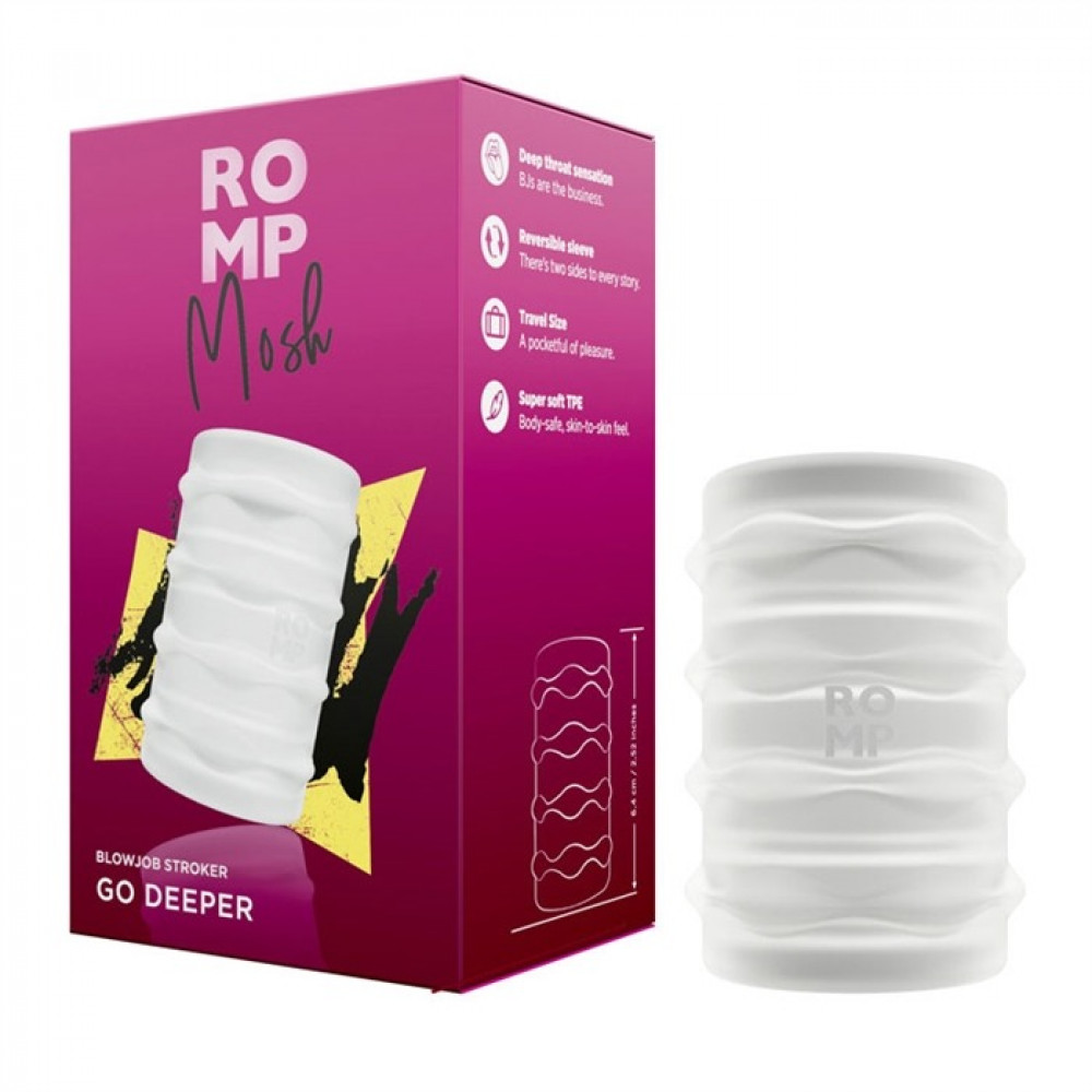 Різне - Мастурбатор двосторонній нереалістичний Romp Mosh прозорий