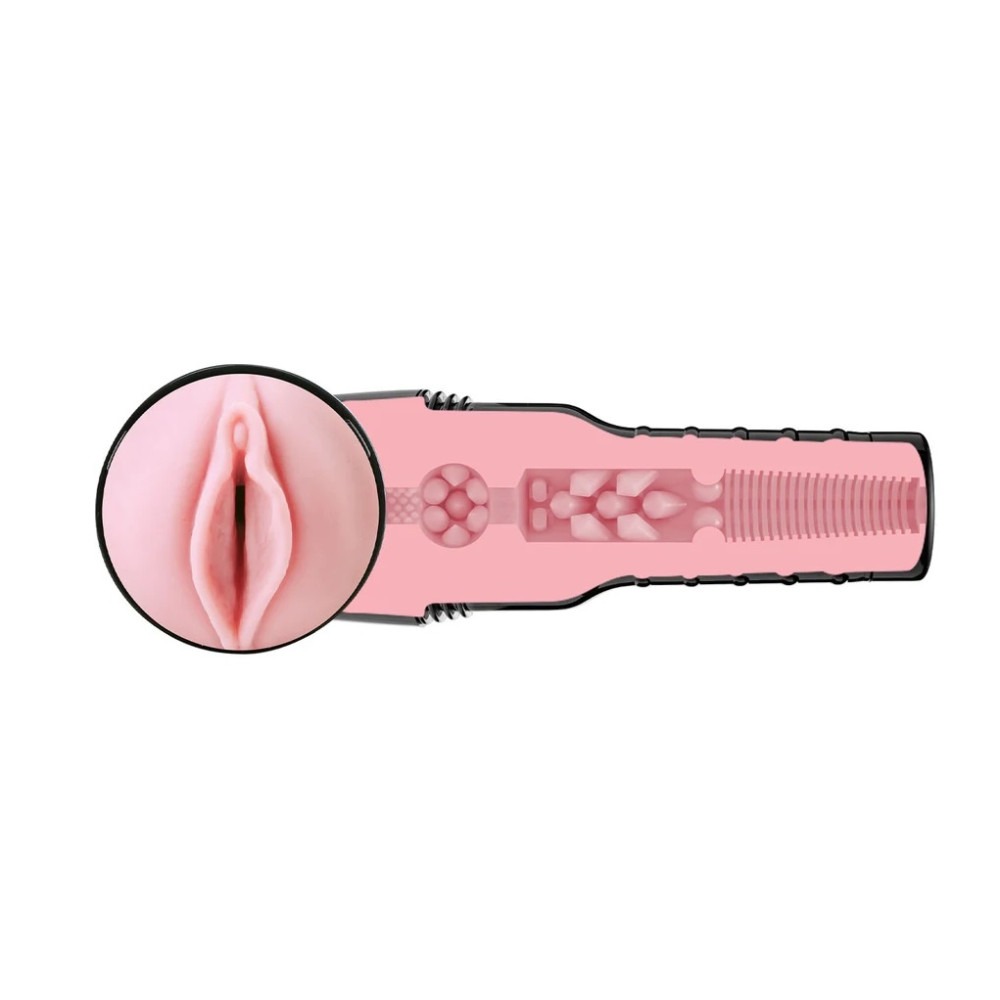 Секс игрушки - Мастурбатор вагина в колбе Pink Lady Destroya Fleshlight, рельефный, киберкожа, бежевый 3