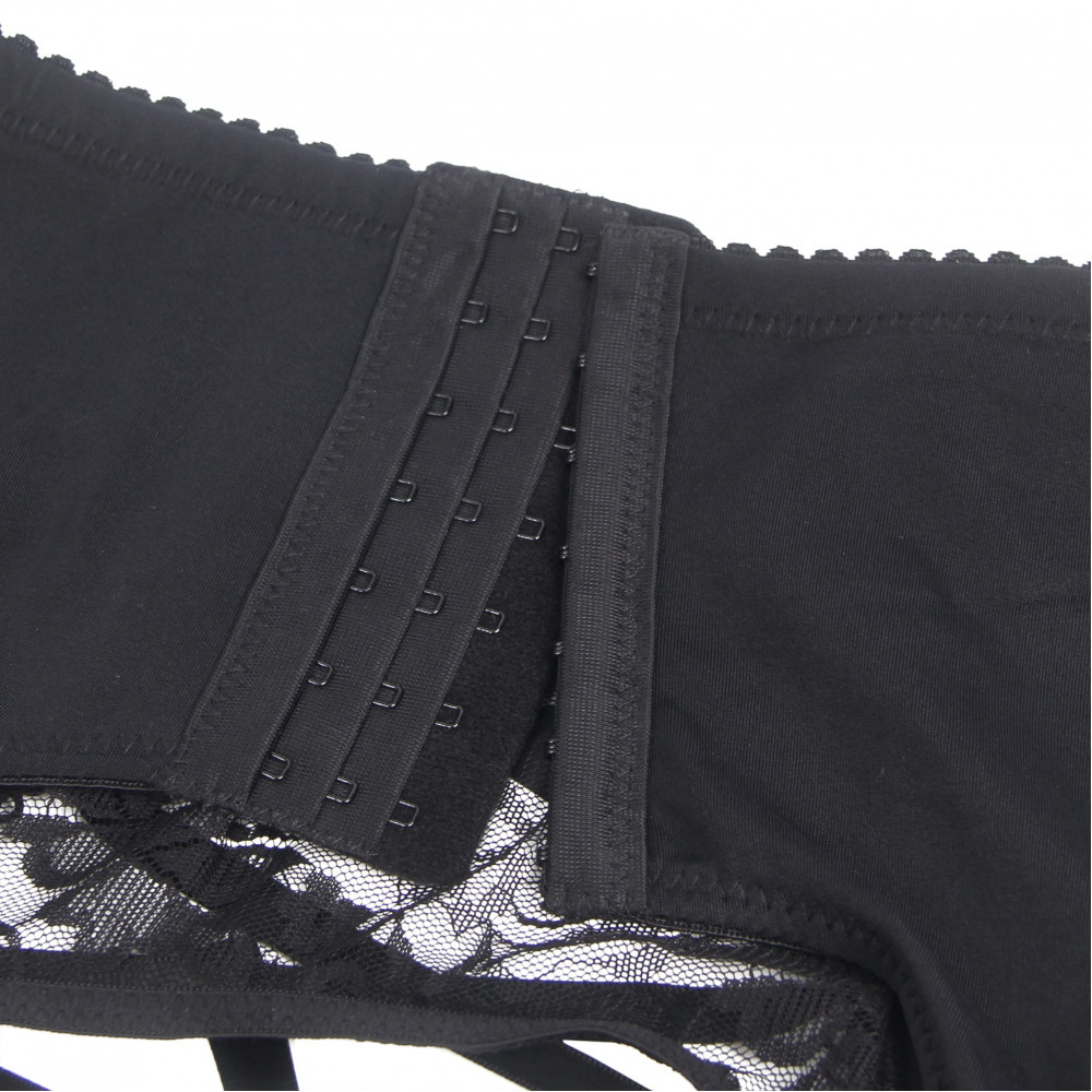 Різне - Чоловічий мереживний пояс з підв'язками Star Night чорний, M 10