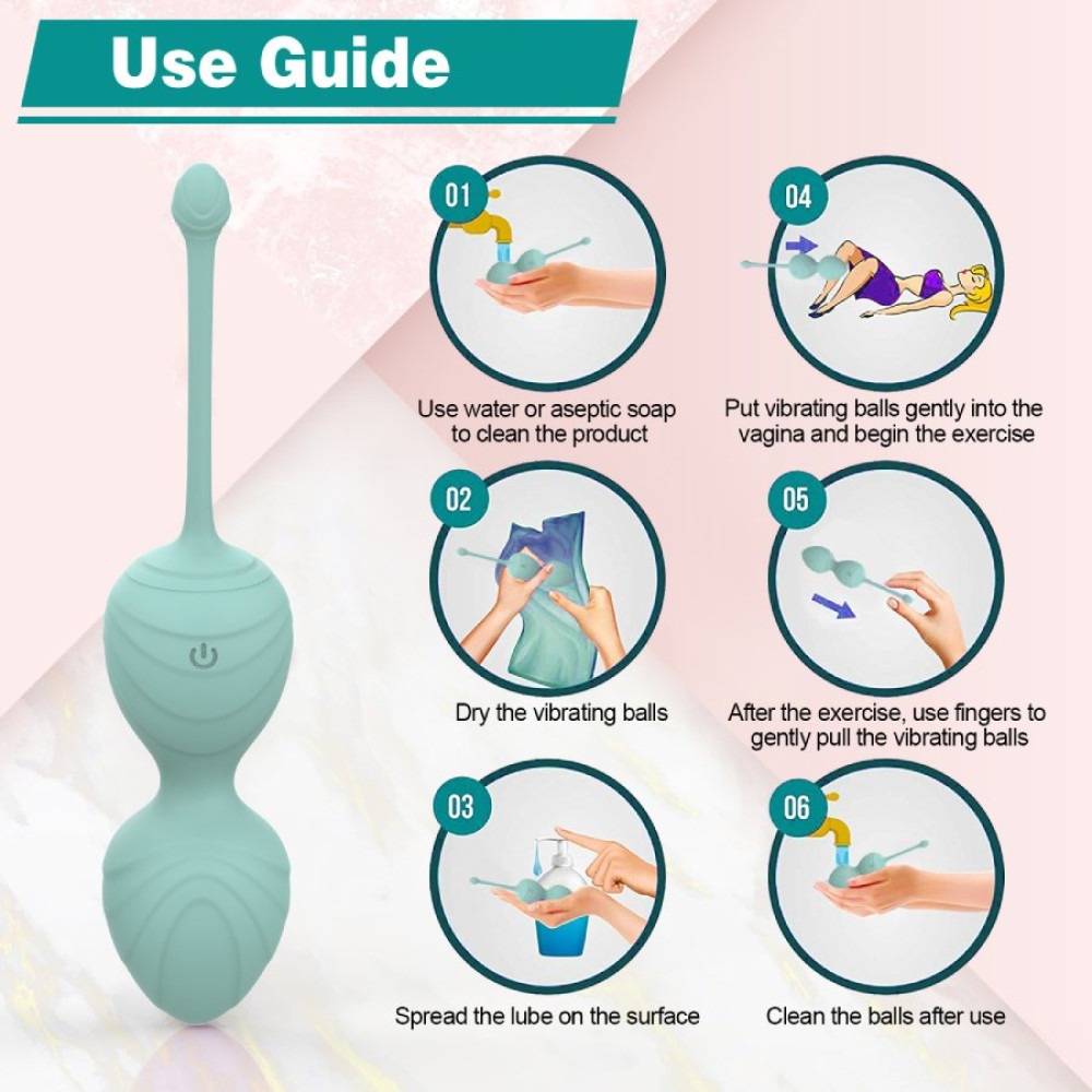 Вагинальные шарики и тренажеры - Набор вагинальных виброшариков Every Night Toys Hailey, 4 шт, с дистанционным пультом, бирюзовый 8