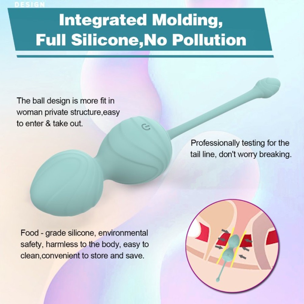 Вагинальные шарики и тренажеры - Набор вагинальных виброшариков Every Night Toys Hailey, 4 шт, с дистанционным пультом, бирюзовый 3