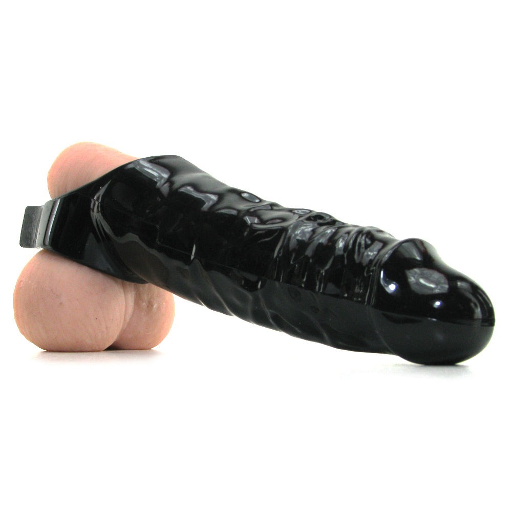Секс игрушки - Насадка на пенис удлиняющая Mamba Master Series, черная, 23 х 4.6 см