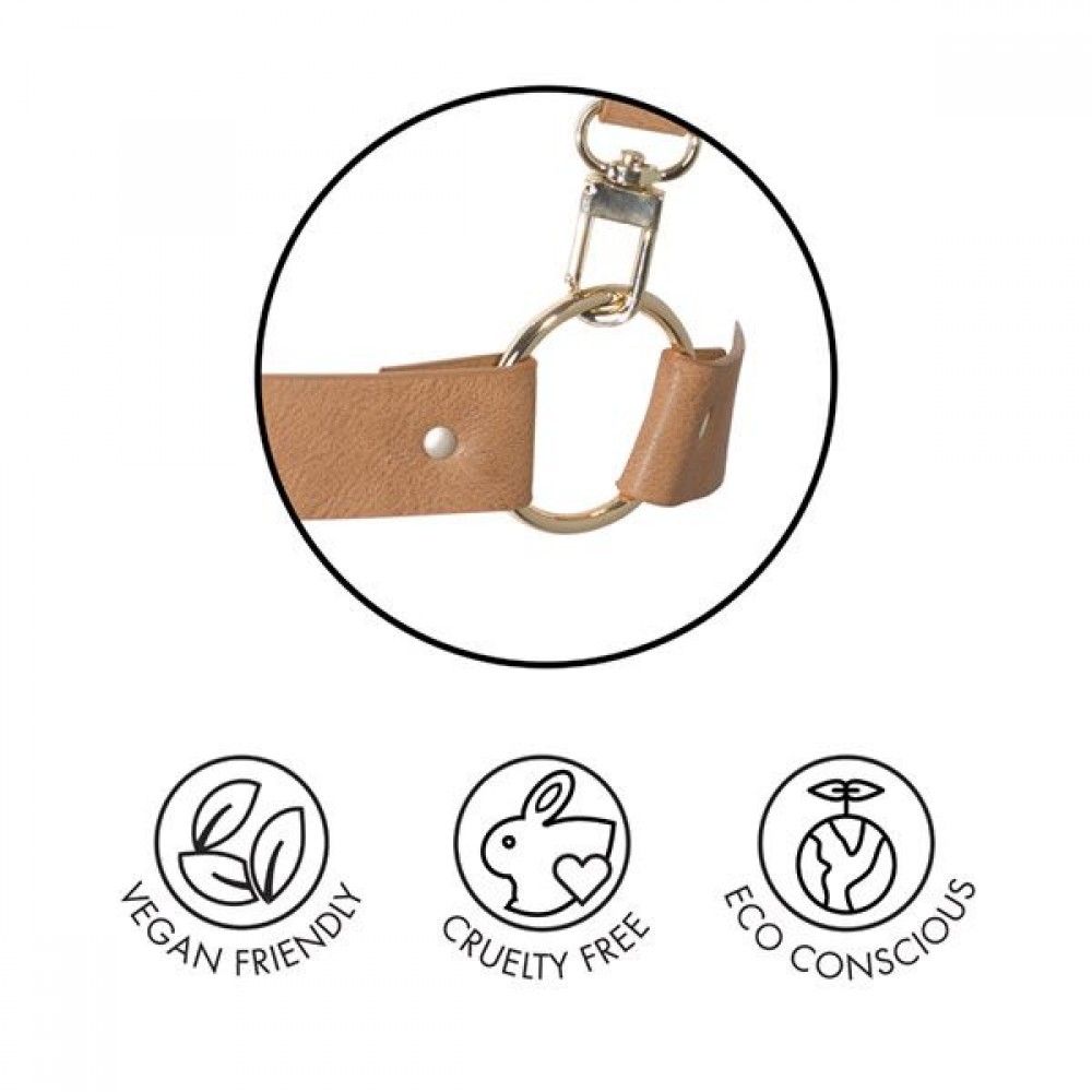 Різне - Пара браслетів на зап'ясті та палець Bijoux Indiscrets MAZE Hand Bracelet Harness Brown, екошкіра 6