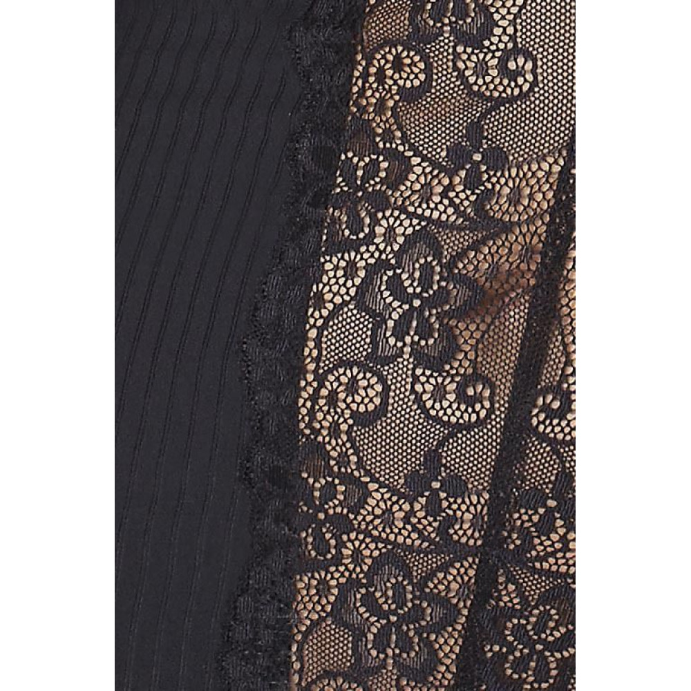 Эротические пеньюары и сорочки - Эротичный пеньюар с крупным кружевом, black, L/XL 3