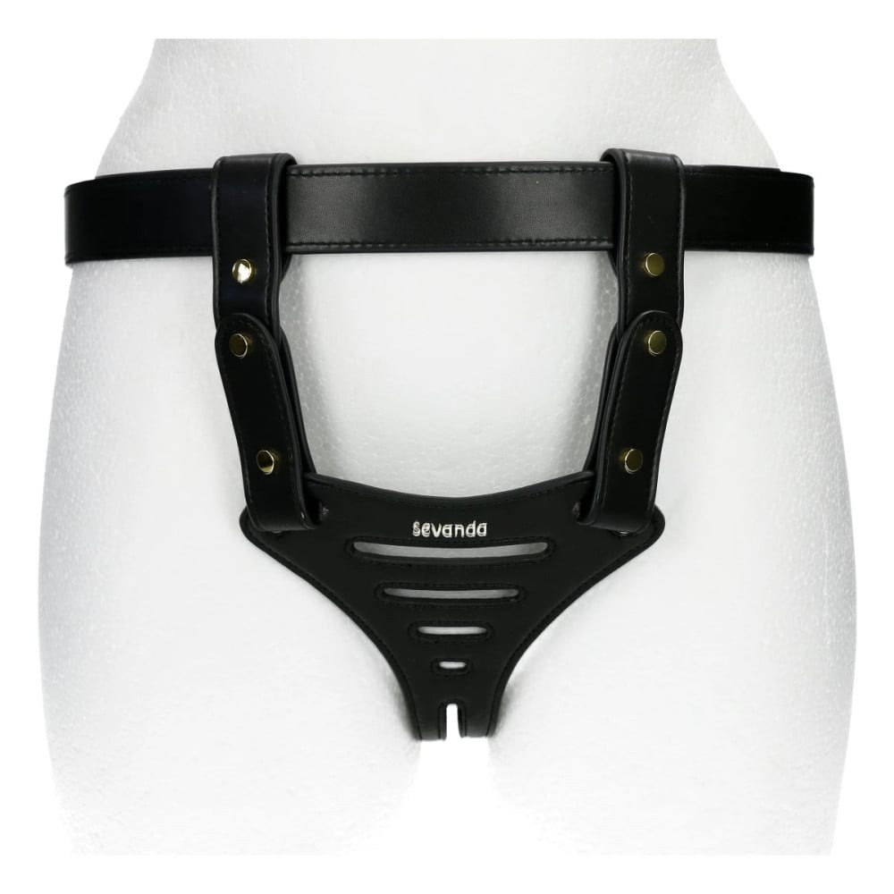  - Пояс вірності Lockink Sevanda Beg & Ask Chastity Pants з повідцем та анальною пробкою, L 5