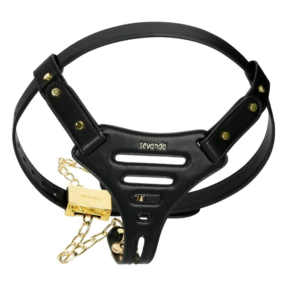  - Пояс вірності Lockink Sevanda Beg & Ask Chastity Pants з повідцем та анальною пробкою, L 2