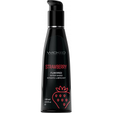 Їстівний лубрикант зі смаком полуниці Wicked Aqua Strawberry на водній основі, 120 мл
