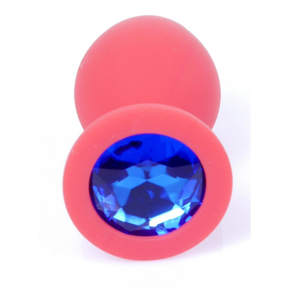 Анальные игрушки - Силиконовая анальная пробка Boss Series - Jewellery Red Silicon PLUG Small Blue S, BS6400080 6