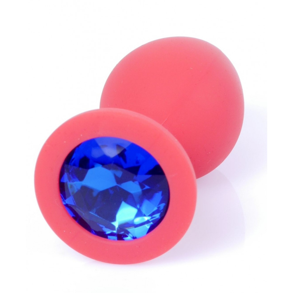 Анальные игрушки - Силиконовая анальная пробка Boss Series - Jewellery Red Silicon PLUG Small Blue S, BS6400080 7