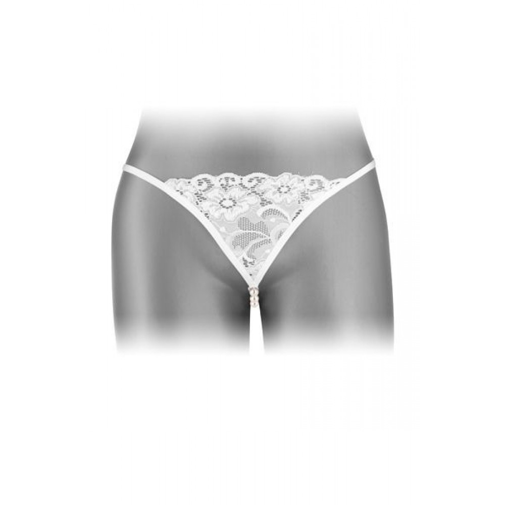 Сексуальные трусики - Трусики-стринги с жемчужной ниткой Fashion Secret VENUSINA White
