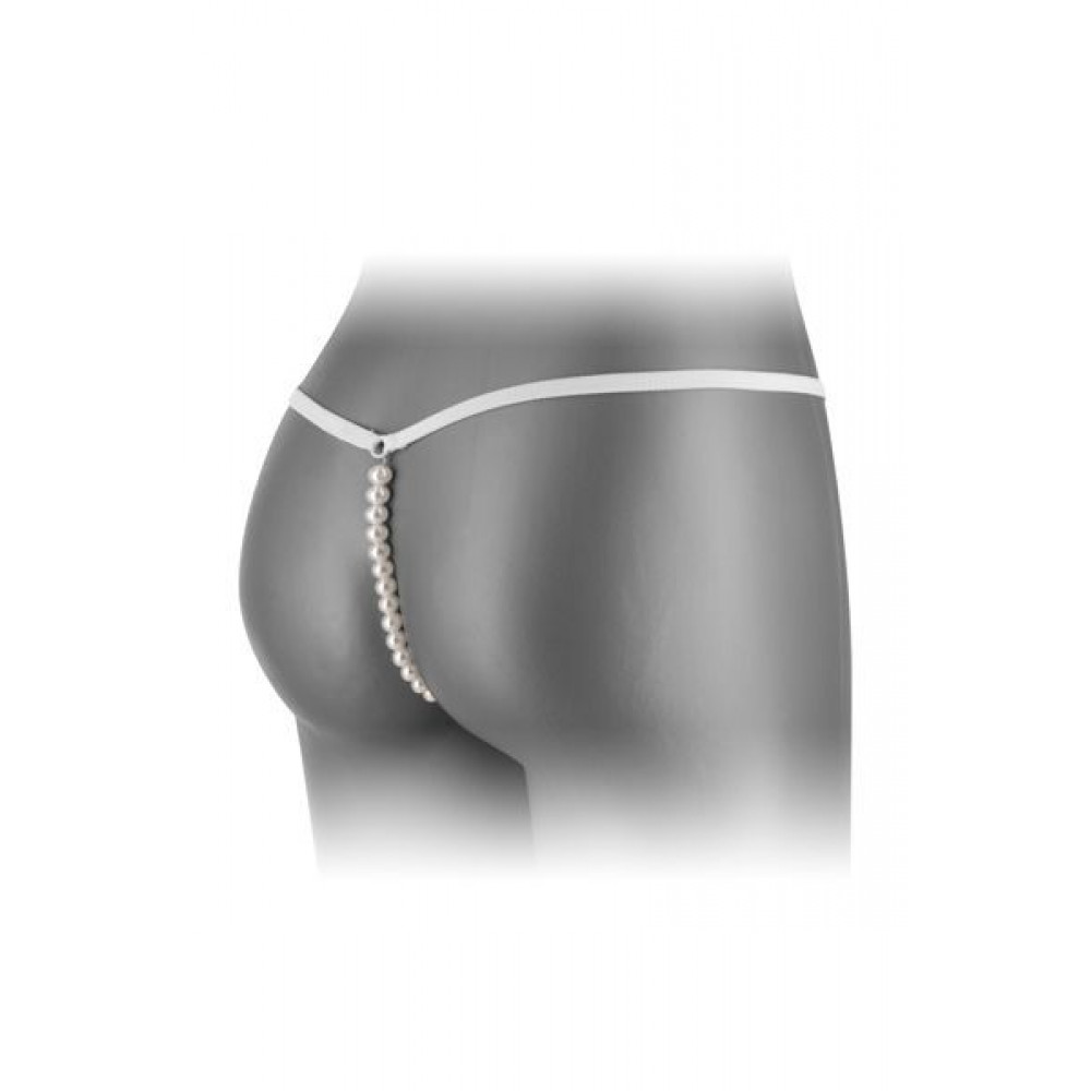 Сексуальные трусики - Трусики-стринги с жемчужной ниткой Fashion Secret VENUSINA White 2