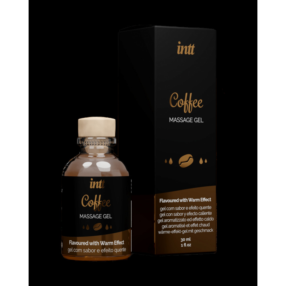 Массажные масла и свечи - Массажный гель для интимных зон Intt Coffee (30 мл) разогревающий
