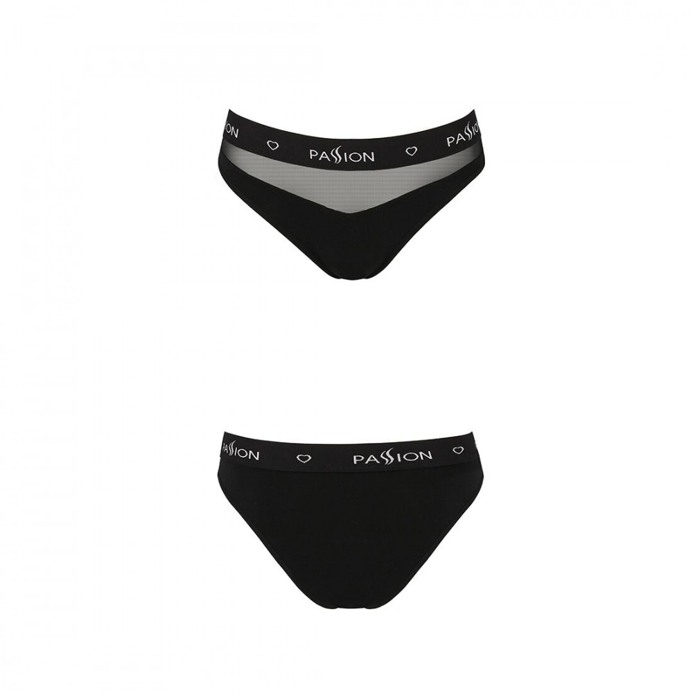 Эротические комплекты - Трусики с прозрачной вставкой Passion PS006 PANTIES black, size M 3