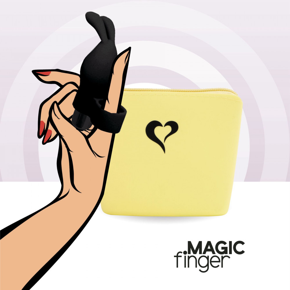 Мини вибраторы - Вибратор на палец FeelzToys Magic Finger Vibrator Black 3