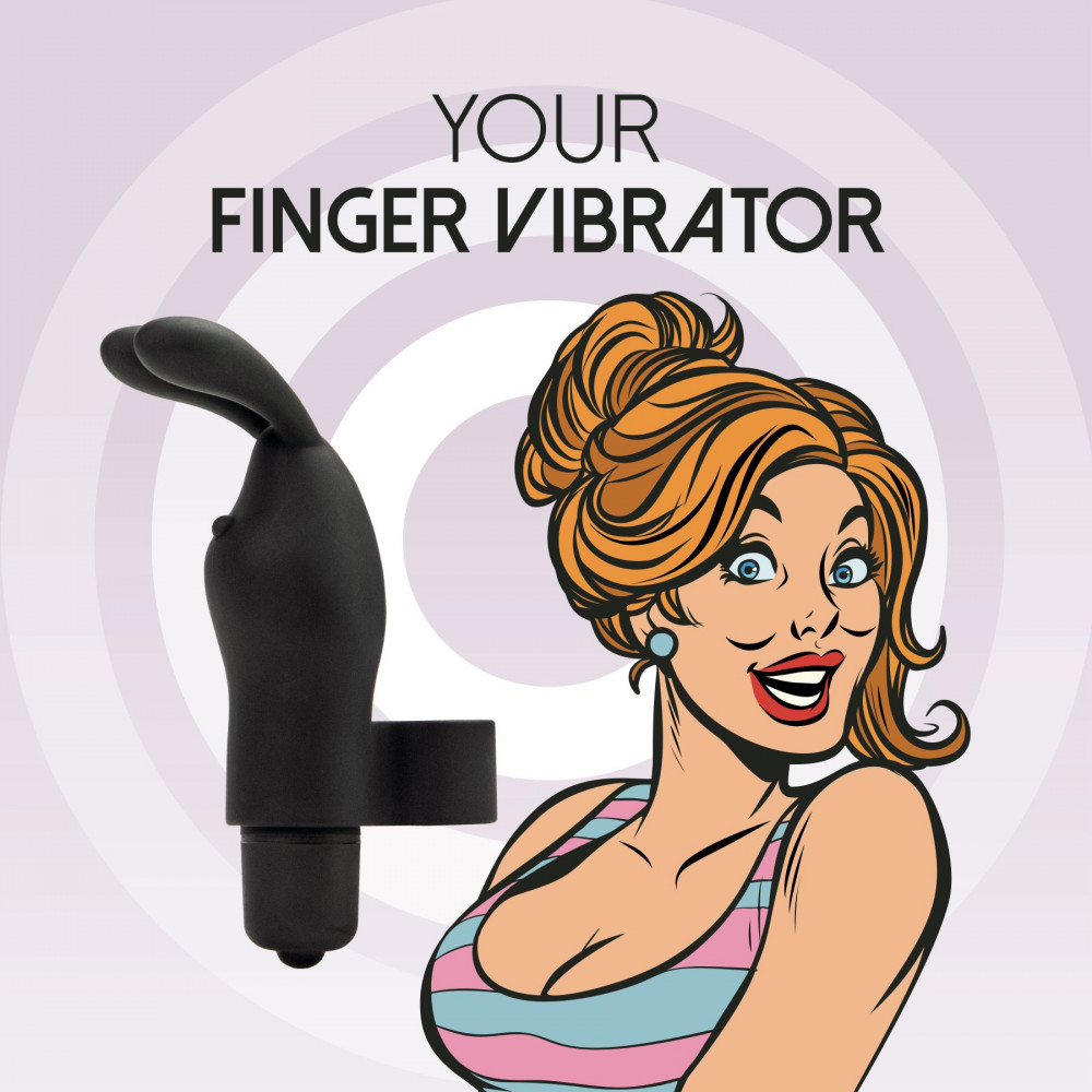 Мини вибраторы - Вибратор на палец FeelzToys Magic Finger Vibrator Black 5