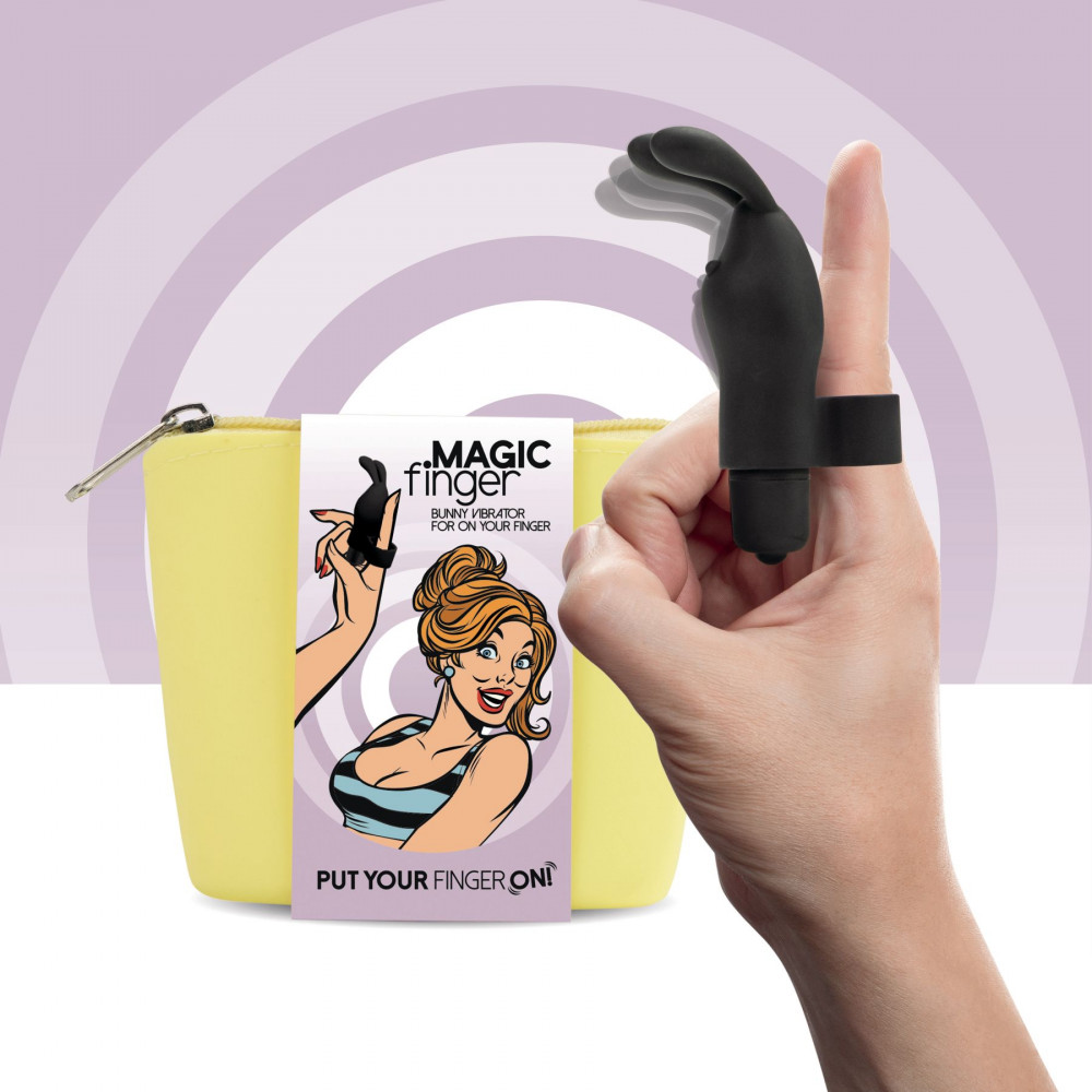 Мини вибраторы - Вибратор на палец FeelzToys Magic Finger Vibrator Black