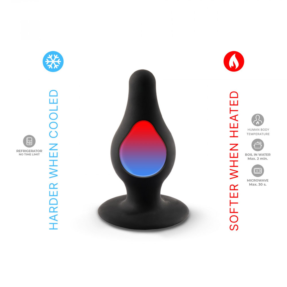 Анальные игрушки без вибрации - Анальная пробка SilexD (Model 2 size L) двухслойная, силикон+Silexpan, диаметр 4,5 см 1