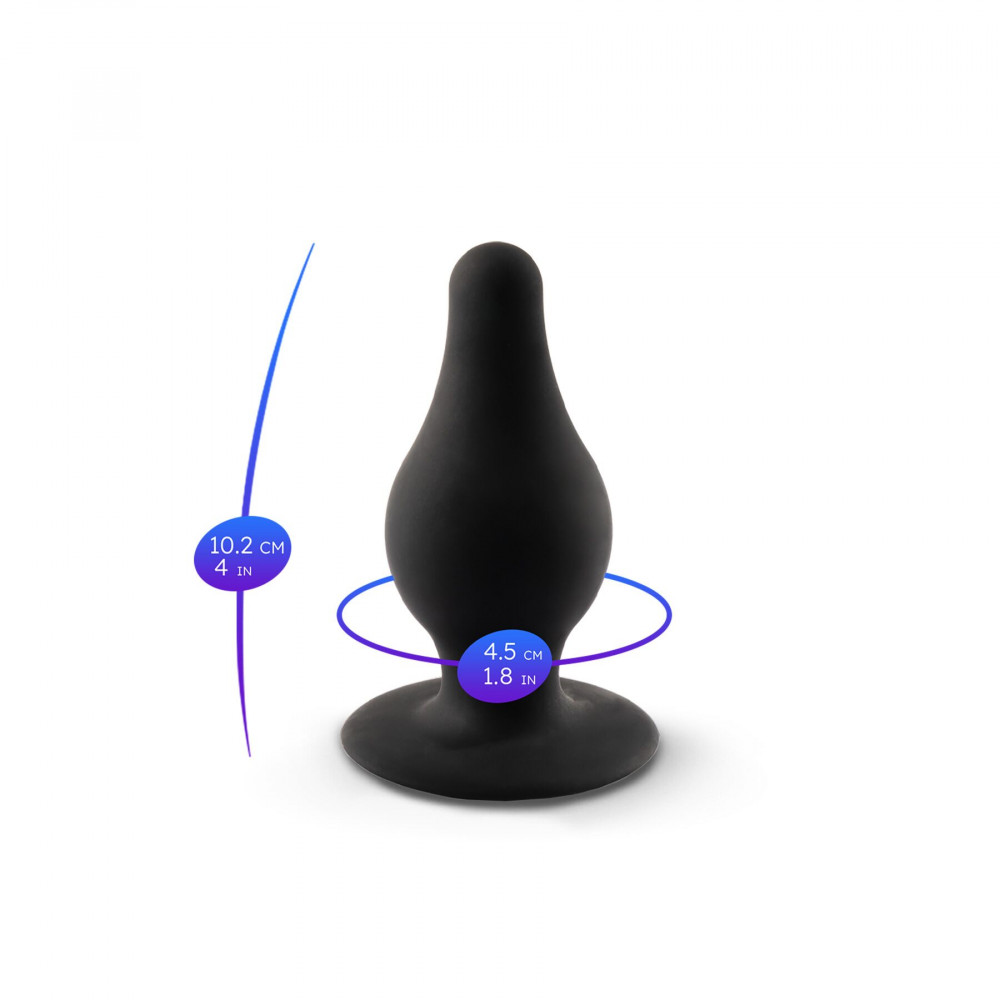 Анальные игрушки без вибрации - Анальная пробка SilexD (Model 2 size L) двухслойная, силикон+Silexpan, диаметр 4,5 см 2